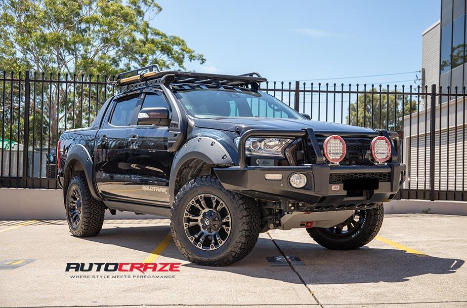 FORD-RANGER-VAPOR-BLACK-MACHINED-WITH-DARK-TINT